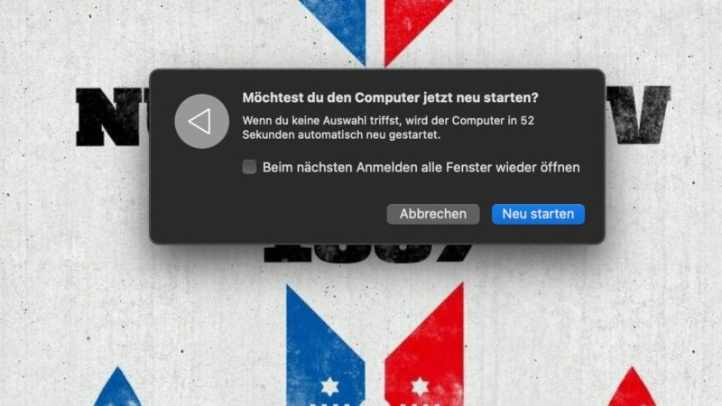 macOS-Neustart