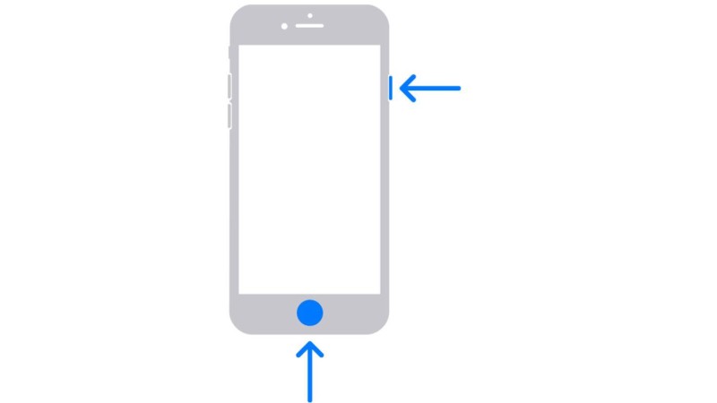 iPhone mit Home-Button Screenshot