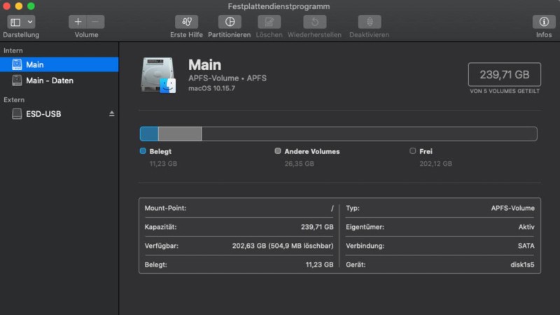 Mac-update-festplattendienstprogramm