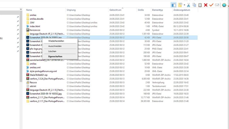 Windows Papierkorb Datei wiederherstellen
