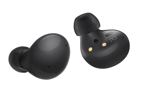 Galaxy Buds 2 out of ears with touchpad showing.